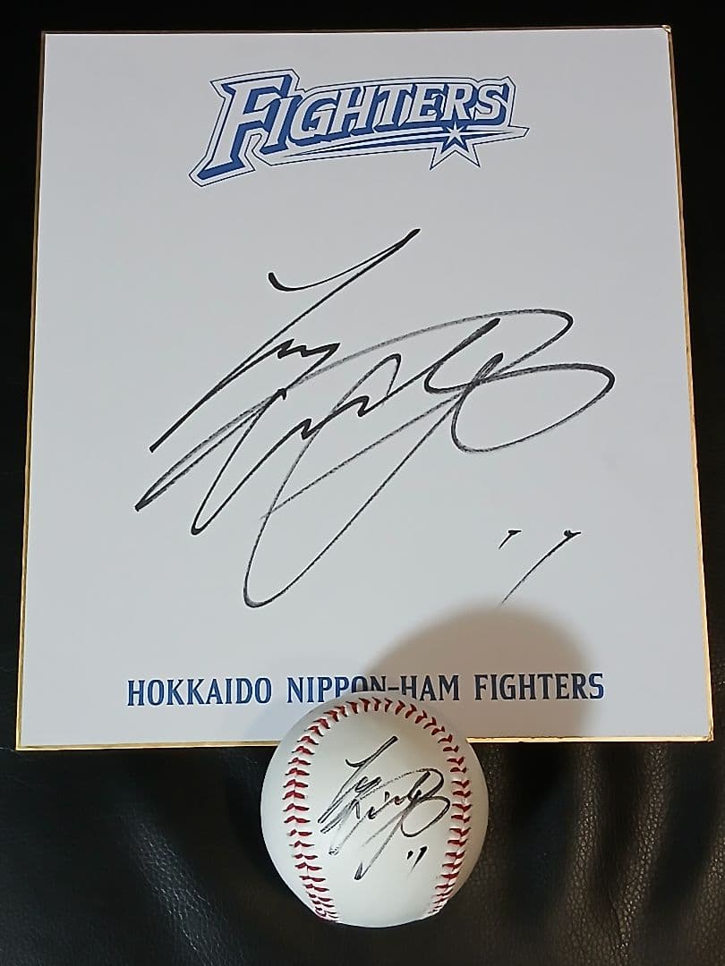 球団ロゴ色紙！大谷翔平 直筆サイン色紙 直筆サインボール セット 日本