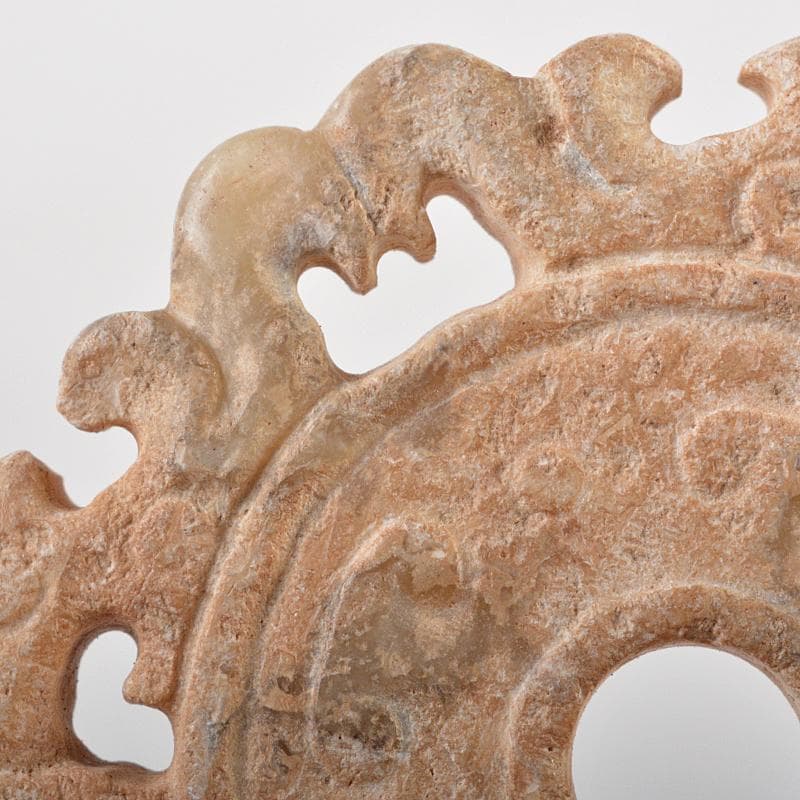 中国 玉石彫刻 双魚刻 神獣刻 根付 玉器 玉珮 2点 時代箱付 V R7227