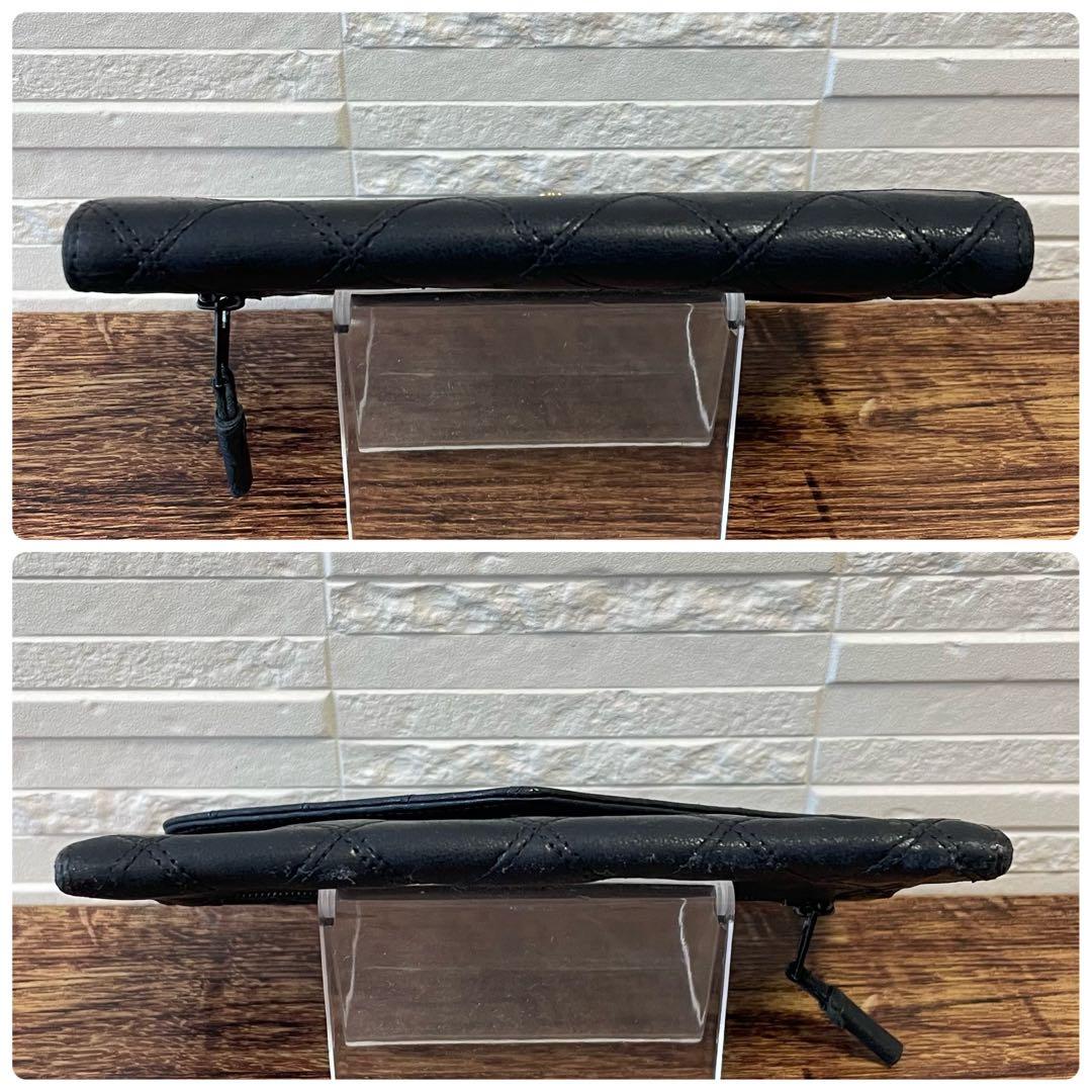 シャネル マトラッセ レザー 財布 ケース カードケース ビコローレ