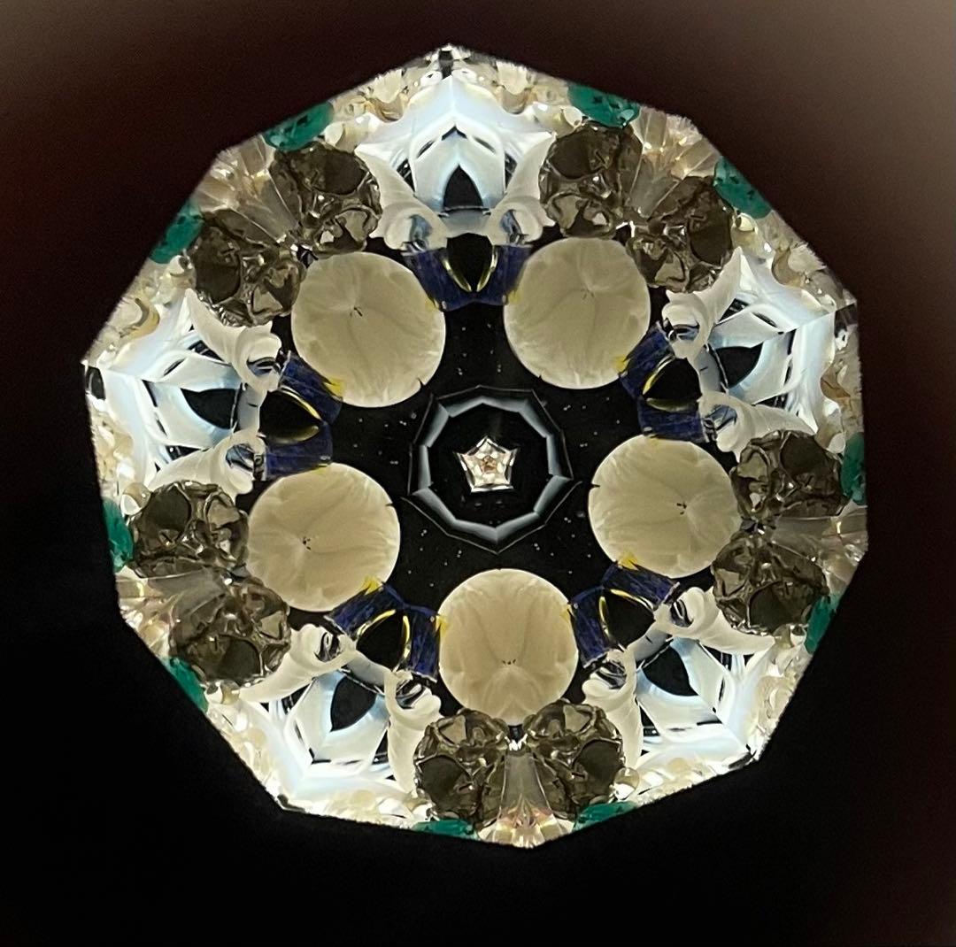 万華鏡】ステンドグラス/オイル 池田憲昭作 希少品 袋付き 万華鏡