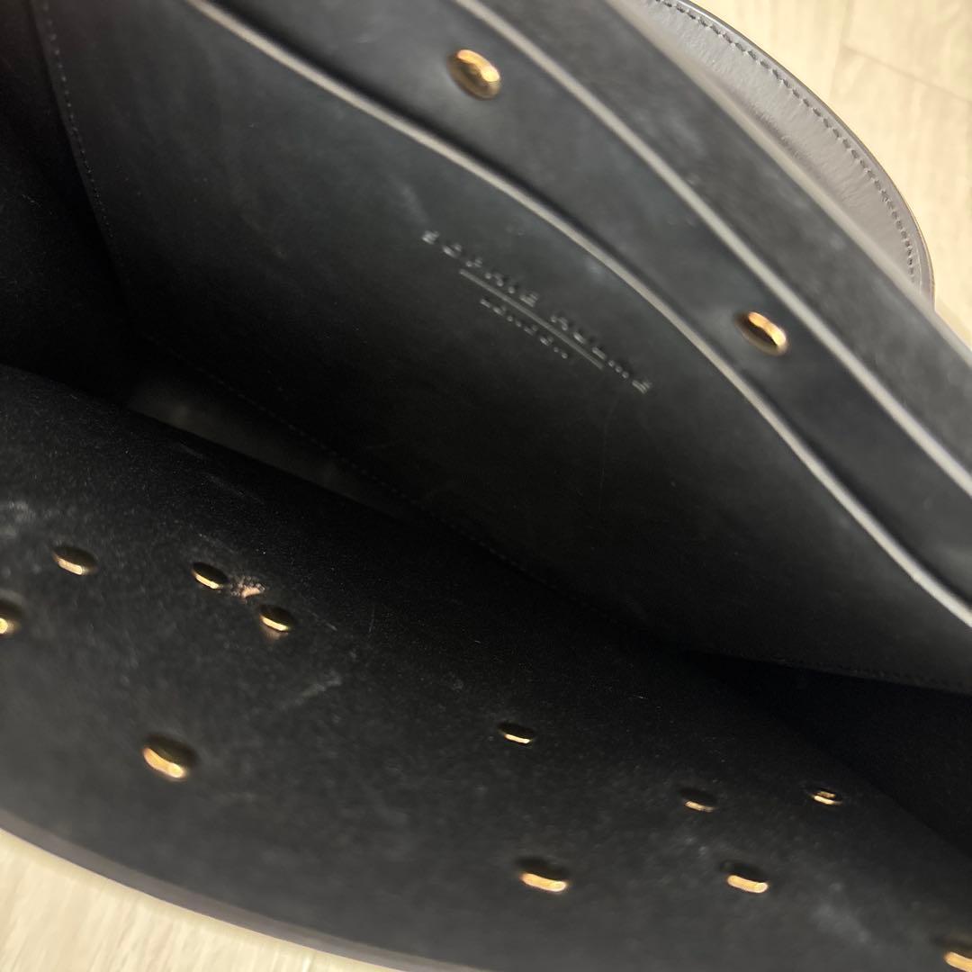 SOPHIE HULME 黒 レザーハンドバッグ ストラップ付き