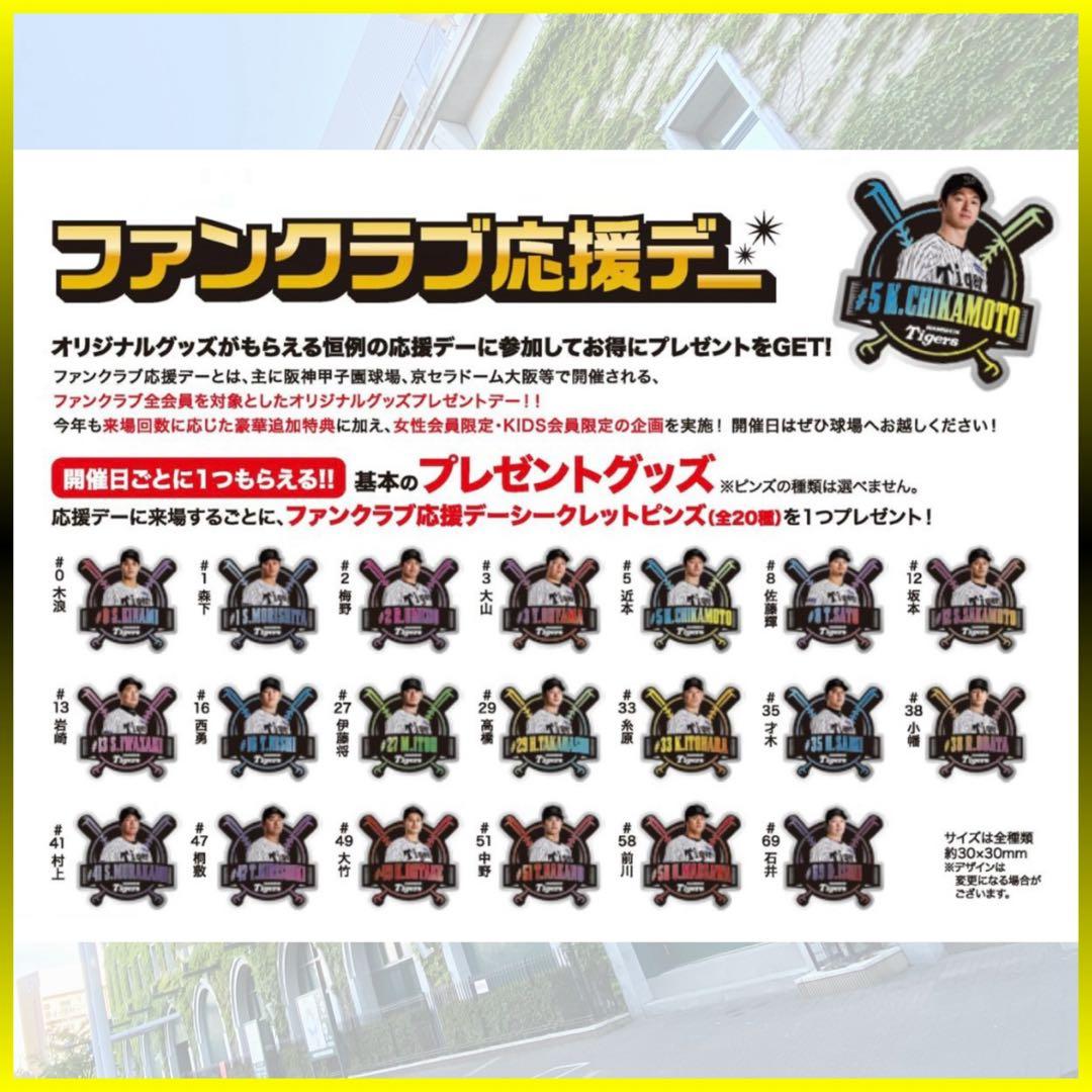 阪神タイガース／FC限定2025ファンクラブ応援デーピンズ【2梅野隆太郎
