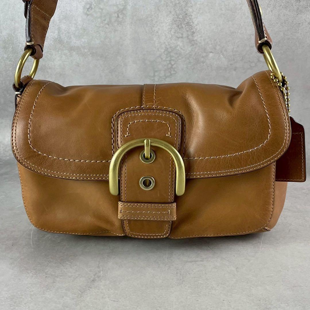 【極美品✨】COACH ソーホー ワンショルダーバッグ キャメル 11842