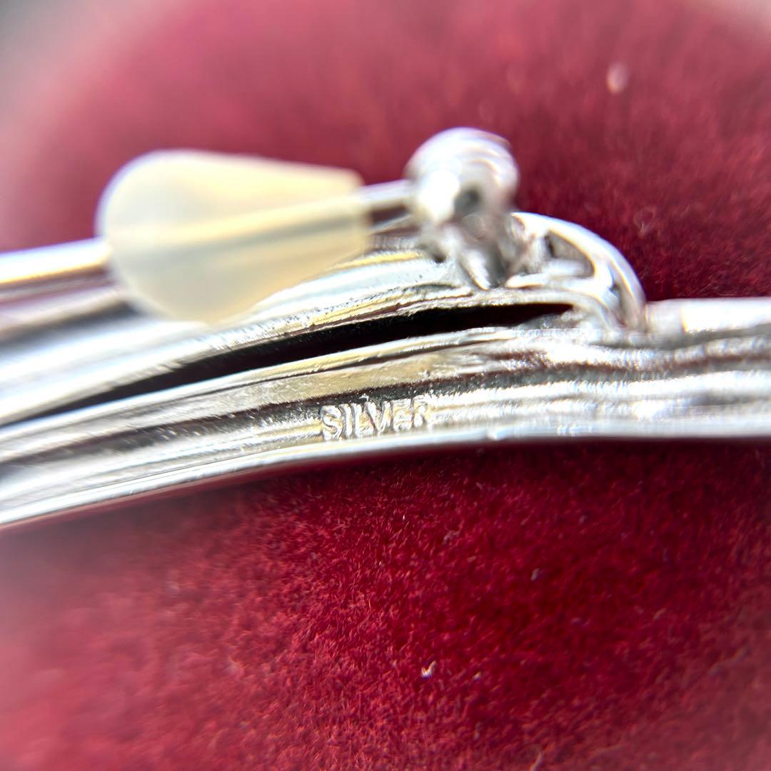 極美品✨ 本真珠　大粒パール 10.8mm ブローチ　シルバー