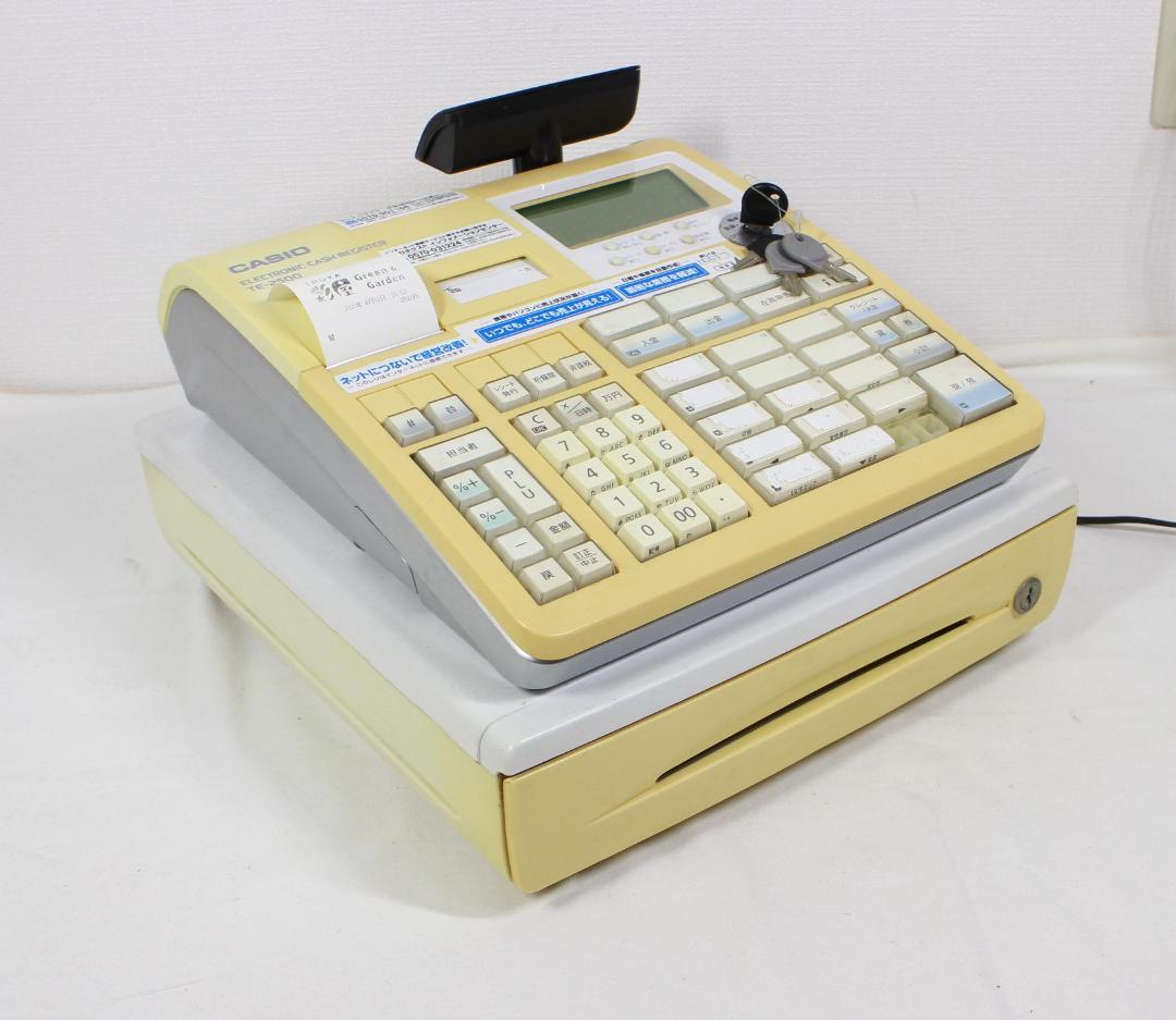 CASIO TE-2500 カシオ レジスター ペーパー 取説付 動作OK 事務・店舗用品