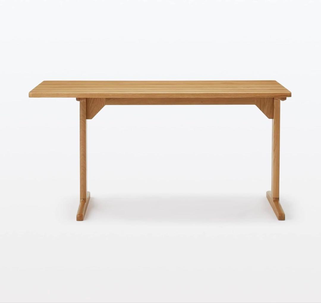 無印良品 木製リビンダイニングテーブル 幅130×奥行70×高さ65cmオーク材