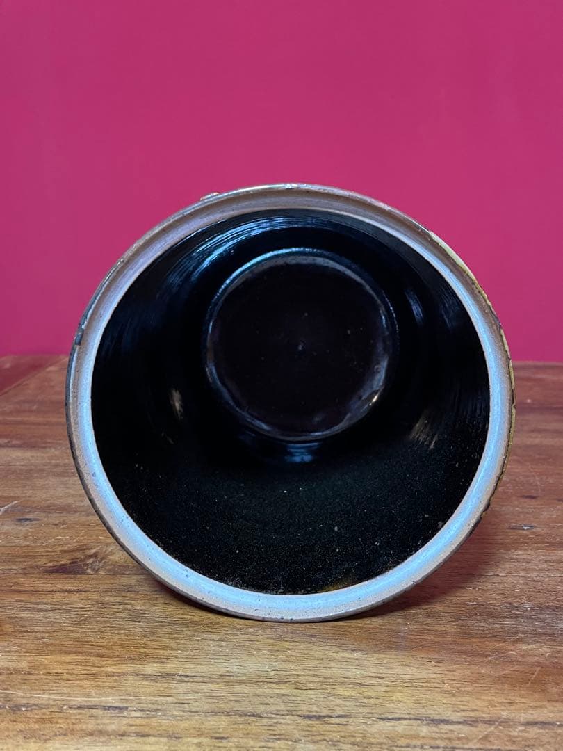 淡海ぜぜ 陽炎園 岩崎新定 膳所焼 耳付水指古膳所