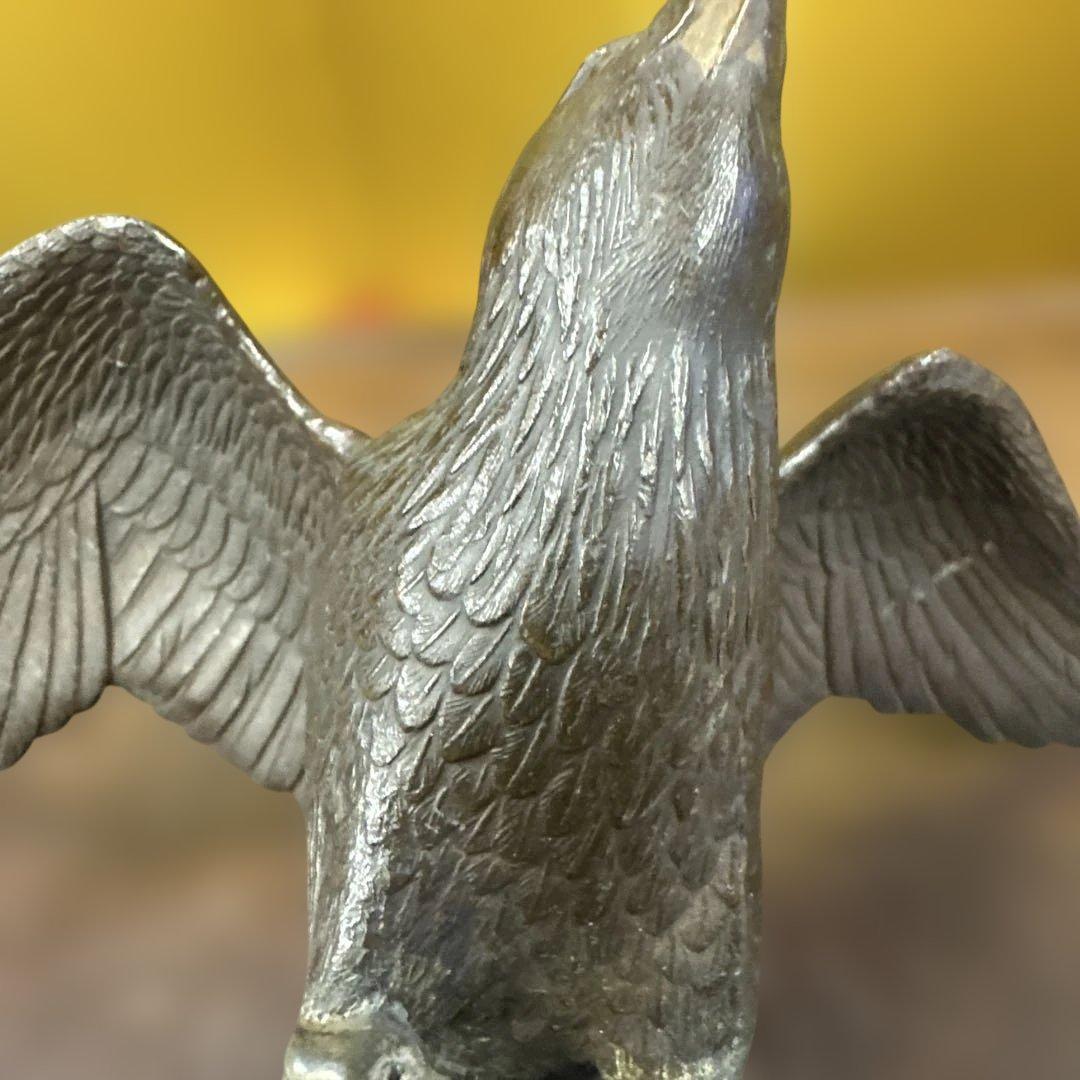 金工，锡製，ヴィンテージ 鷹 オブジェ 置物 インテリア