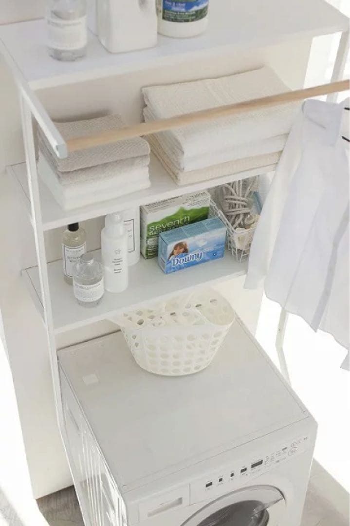 TOWER、山崎実業、ランドリーシェル、ランドリーラック、ホワイト