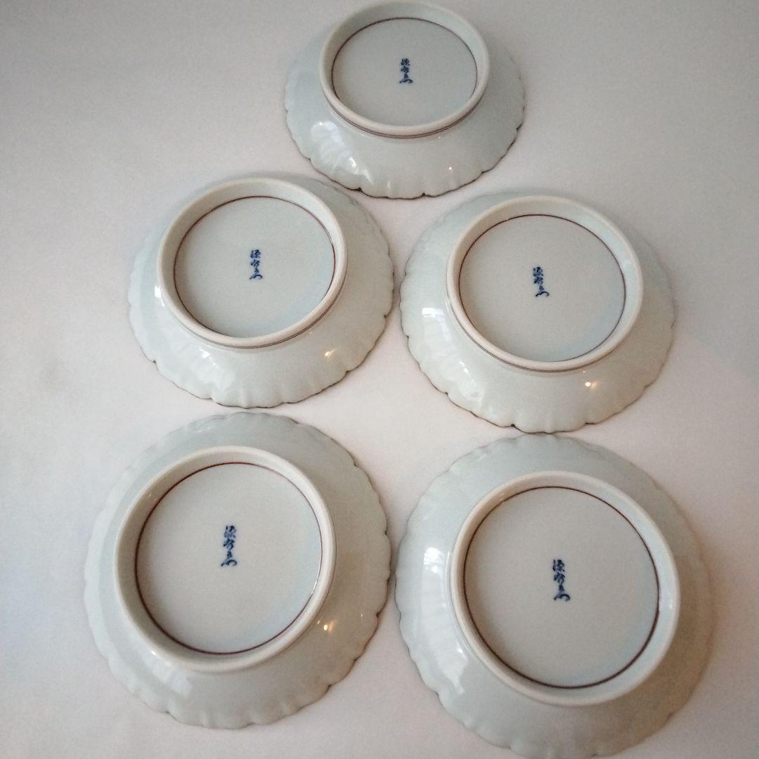 有田焼 源右衛門窯 源右衛門作 花鳥紋 銘々皿 5客揃 共箱