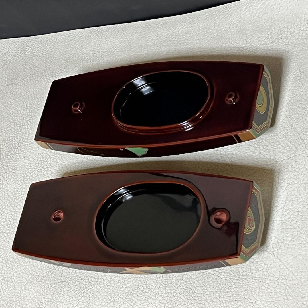 中村宗悦 溜塗 宝尽 蒔絵 ぶりぶり香合 共箱 香合 茶道具 【k3474】