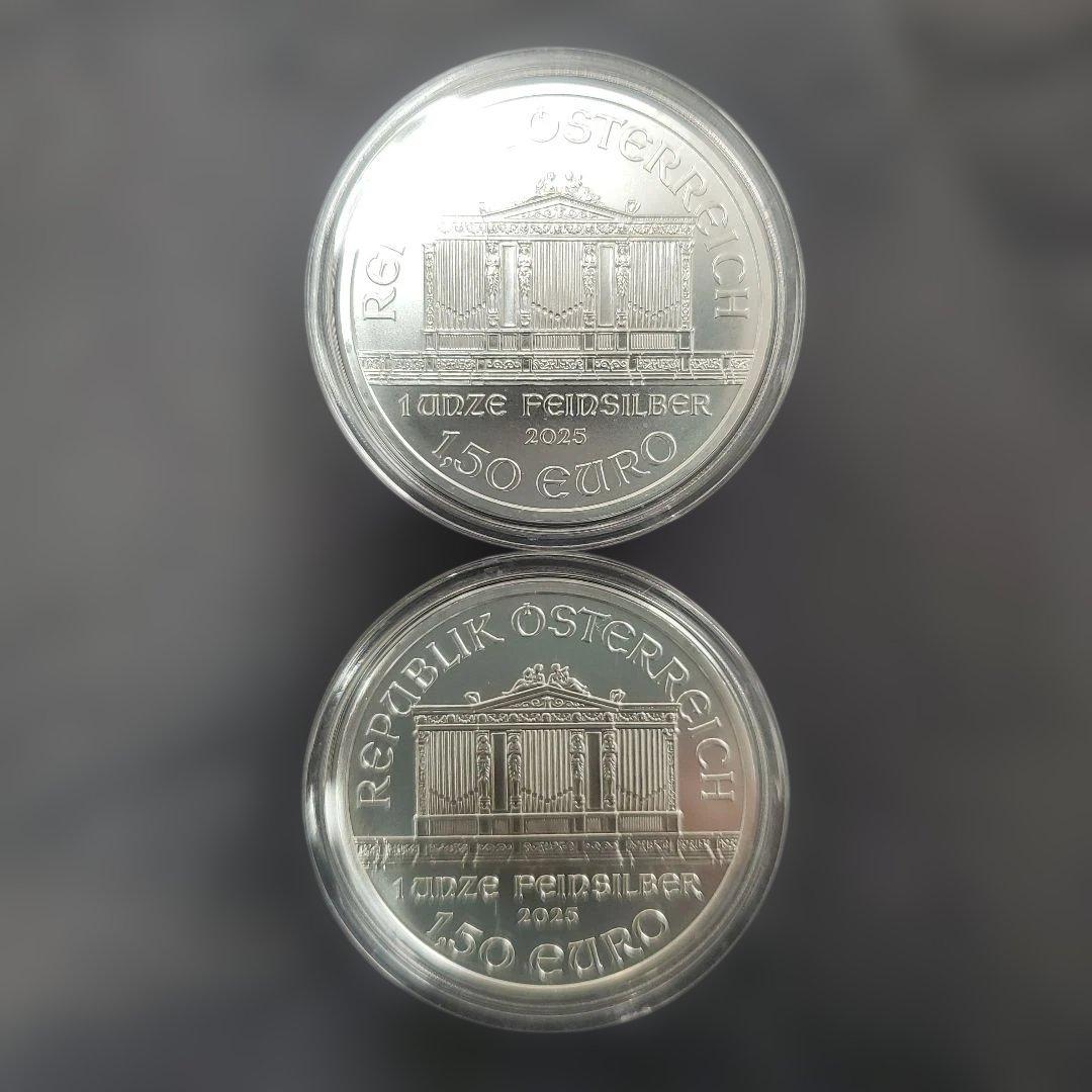ウィーンフィルハーモニー 2025年 50ユーロ 1オンス純銀コイン(2枚