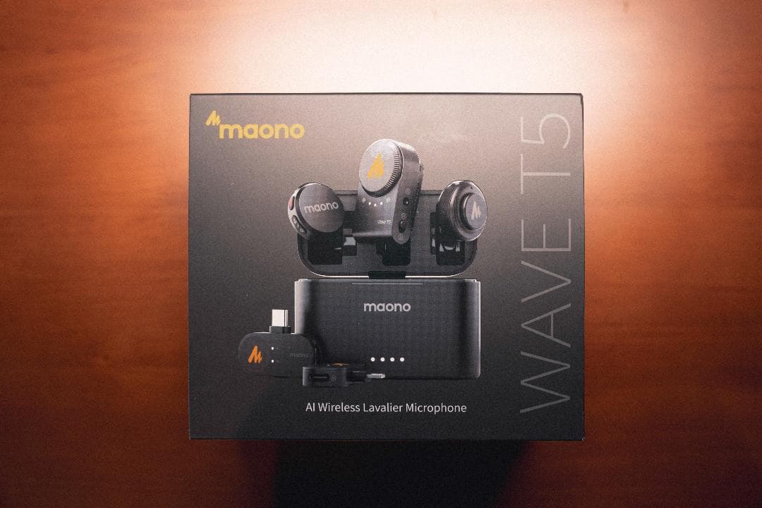 MAONO ピンマイク-ワイヤレスマイク 充電ケース WAVE T5