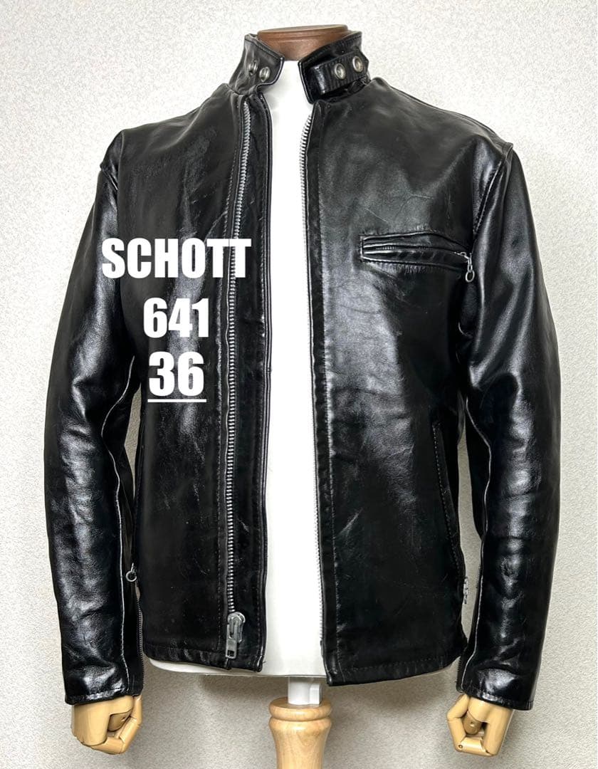 ⑧schott 641G【36】 米国製◇牛革ジャン gpzハーレーninjaノース