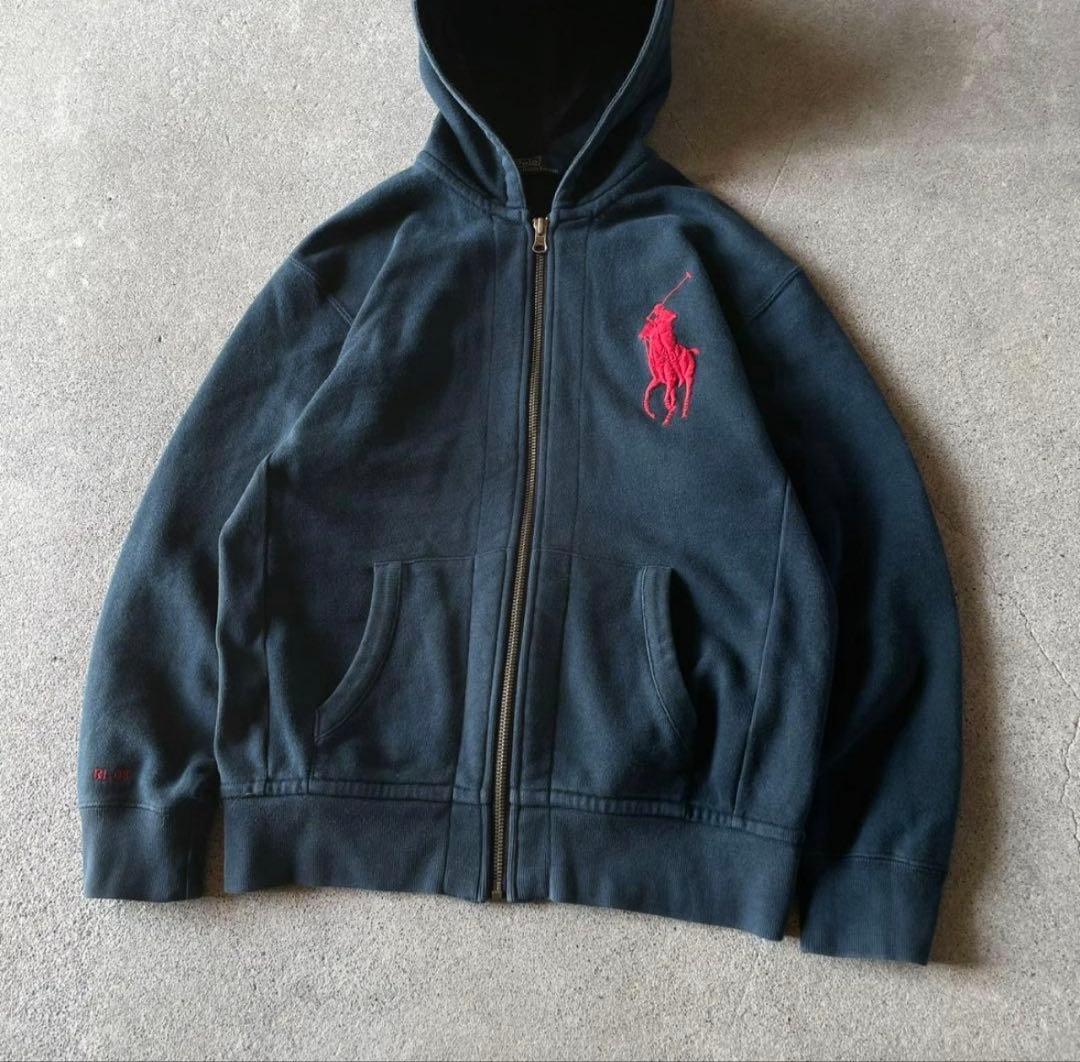 Polo Ralph Lauren ビッグポニー ジップパーカー ブラック