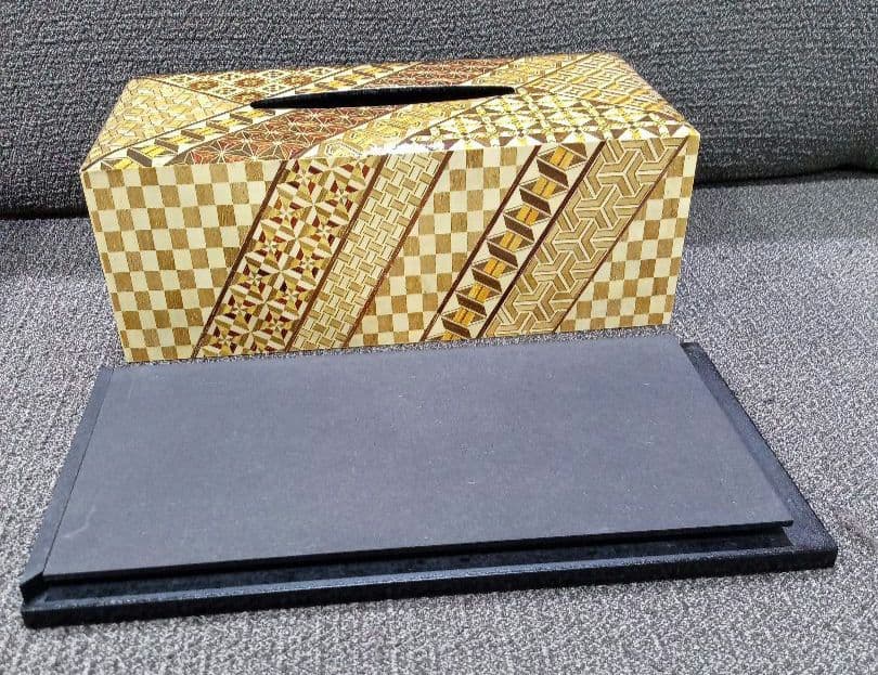 未使用 箱根寄木細工 まつば ティッシュボックス ティッシュケース