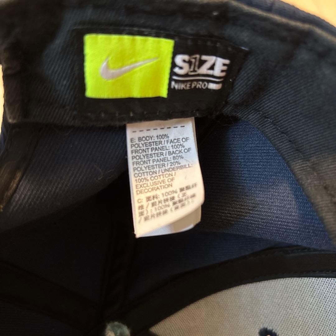 希少90sナイキNIKEヴィンテージキャップネイビースウォッシュスナップ