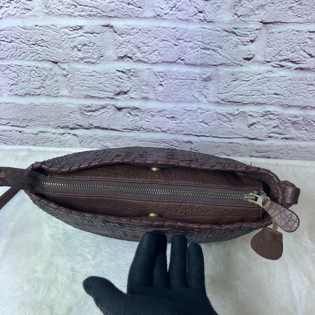 未使用級✨IBIZA イビサ パイソン 蛇革 斜め掛け ３室 ショルダーバッグ