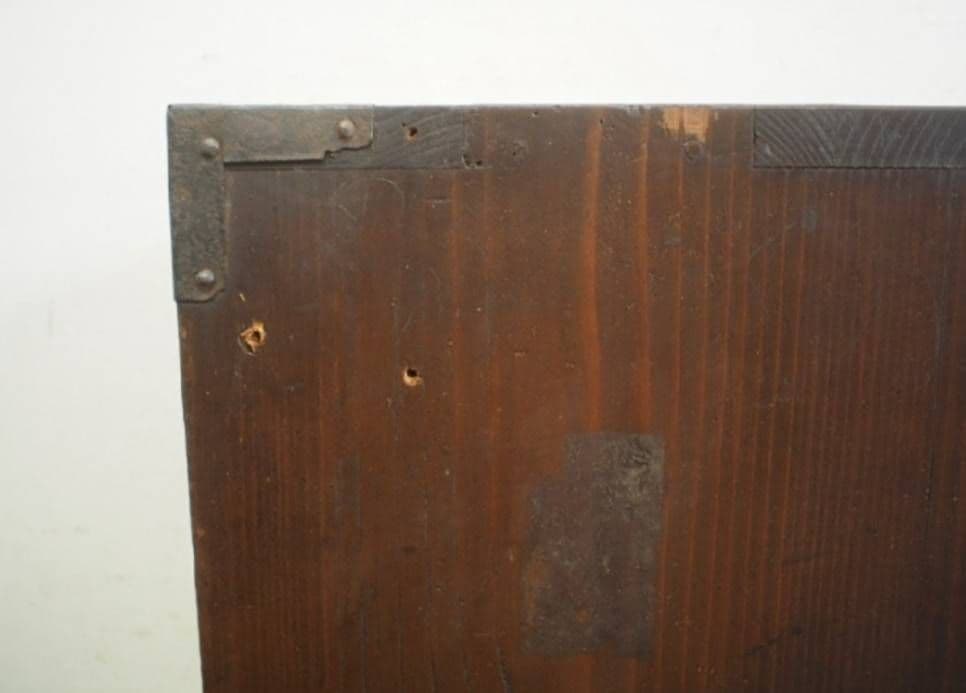 1076 アンティーク ケンドン扉の収納棚 飾り棚 オープンラック レトロ