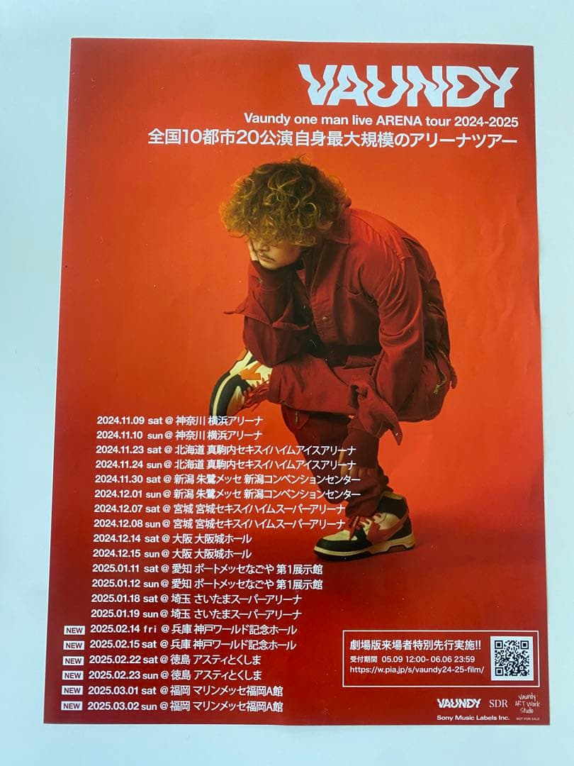 VAUNDY 2024アリーナツアーフライヤー - メルカリ