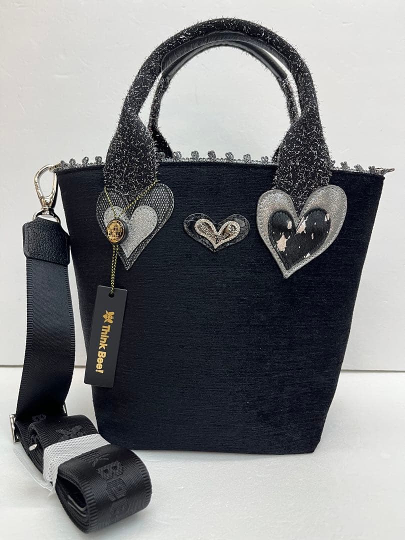 空ページ　シンクビー　新品　グリッターブラックハート