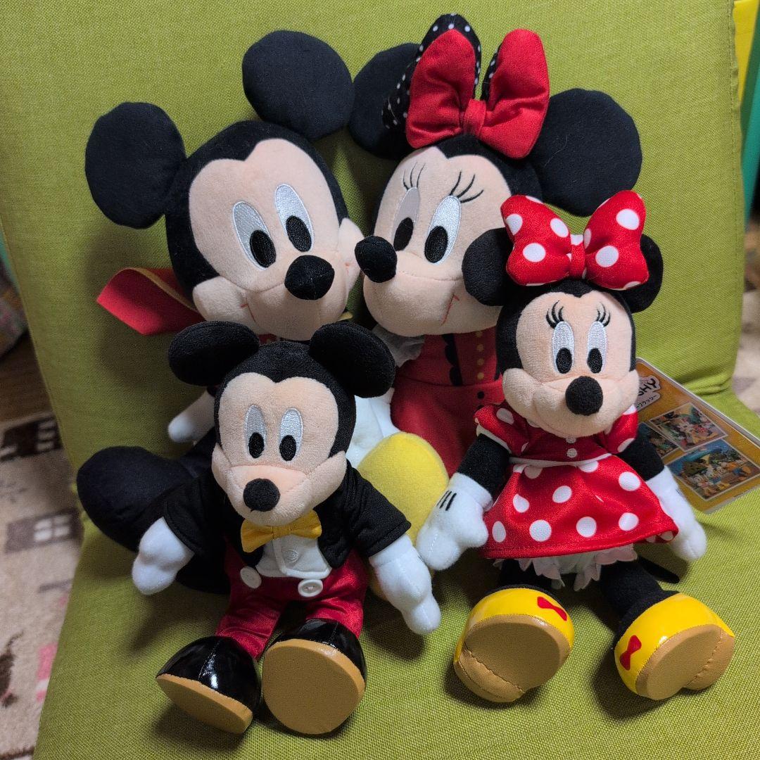 ミッキー・ミニー ぬいぐるみセット 4体 - ぬいぐるみ特別 ミッキー