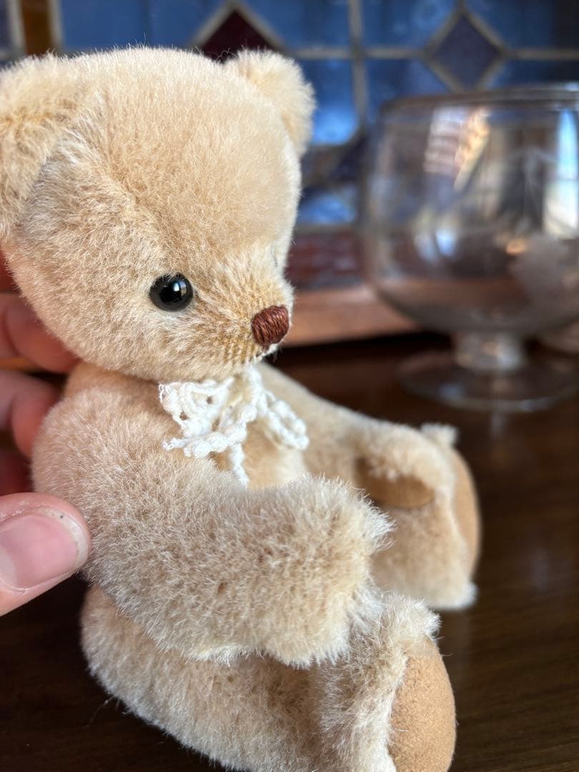 作家作品 テディベア アルパカ使用 ダブルジョイント　表情豊かな一点物