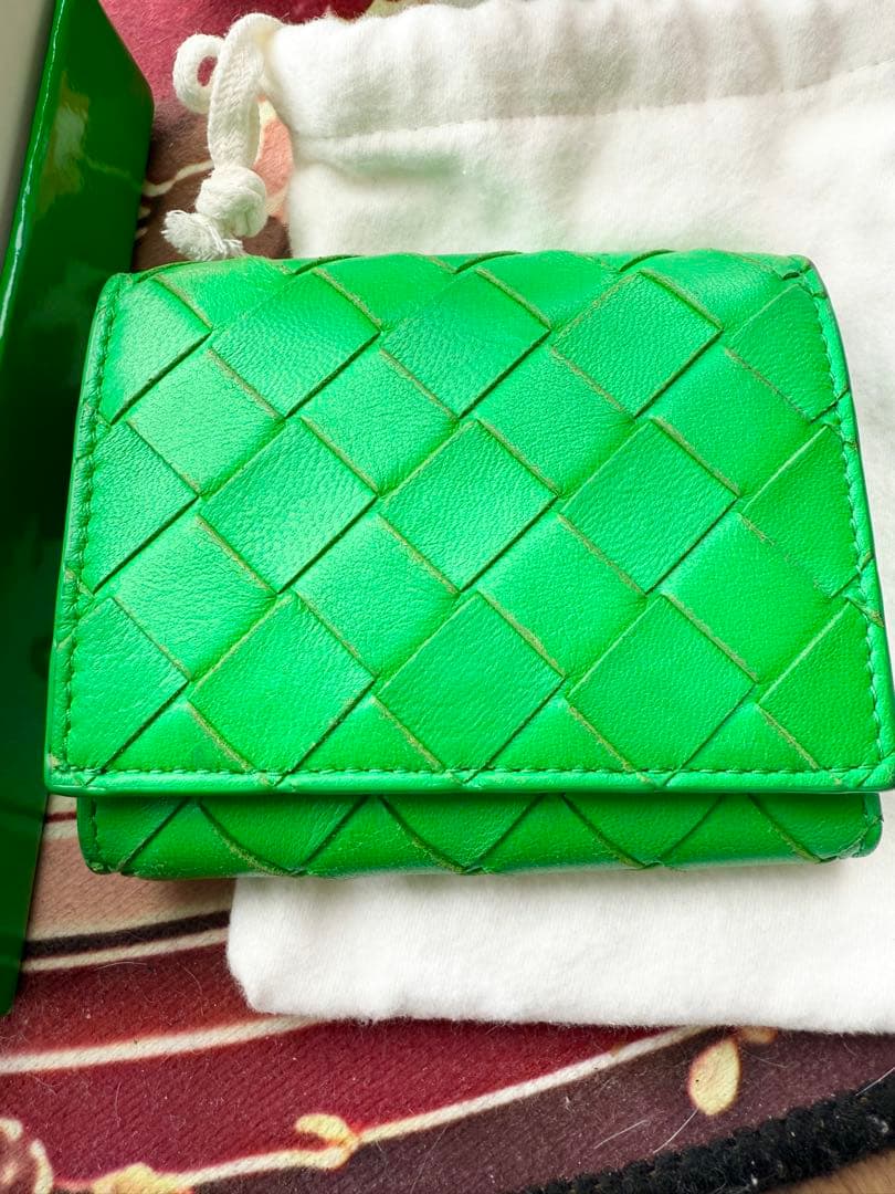 BOTTEGA VENETA 三つ折り財布 グリーン