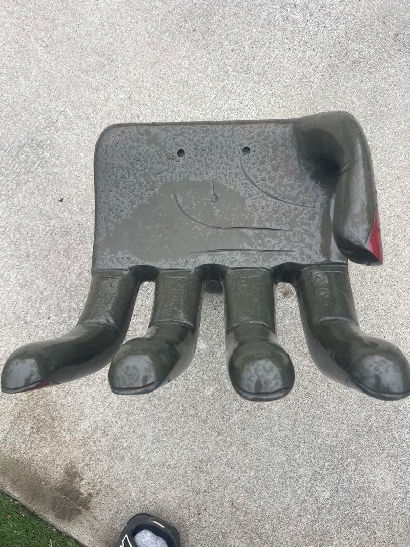 手のスツール椅子 イス チェア オブジェ アジアン家具 バリ風 クリヤー