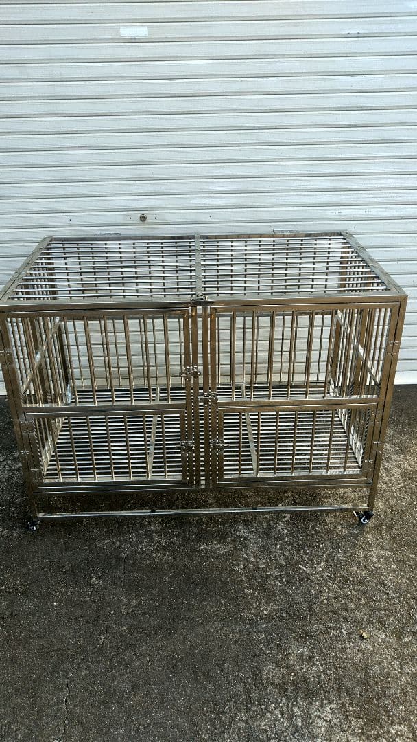 特大ケージ ステンレス製 美品(●引取り限定) オリジナル ステンレスケージ大(太) Y219 | こんぱまるオンライン