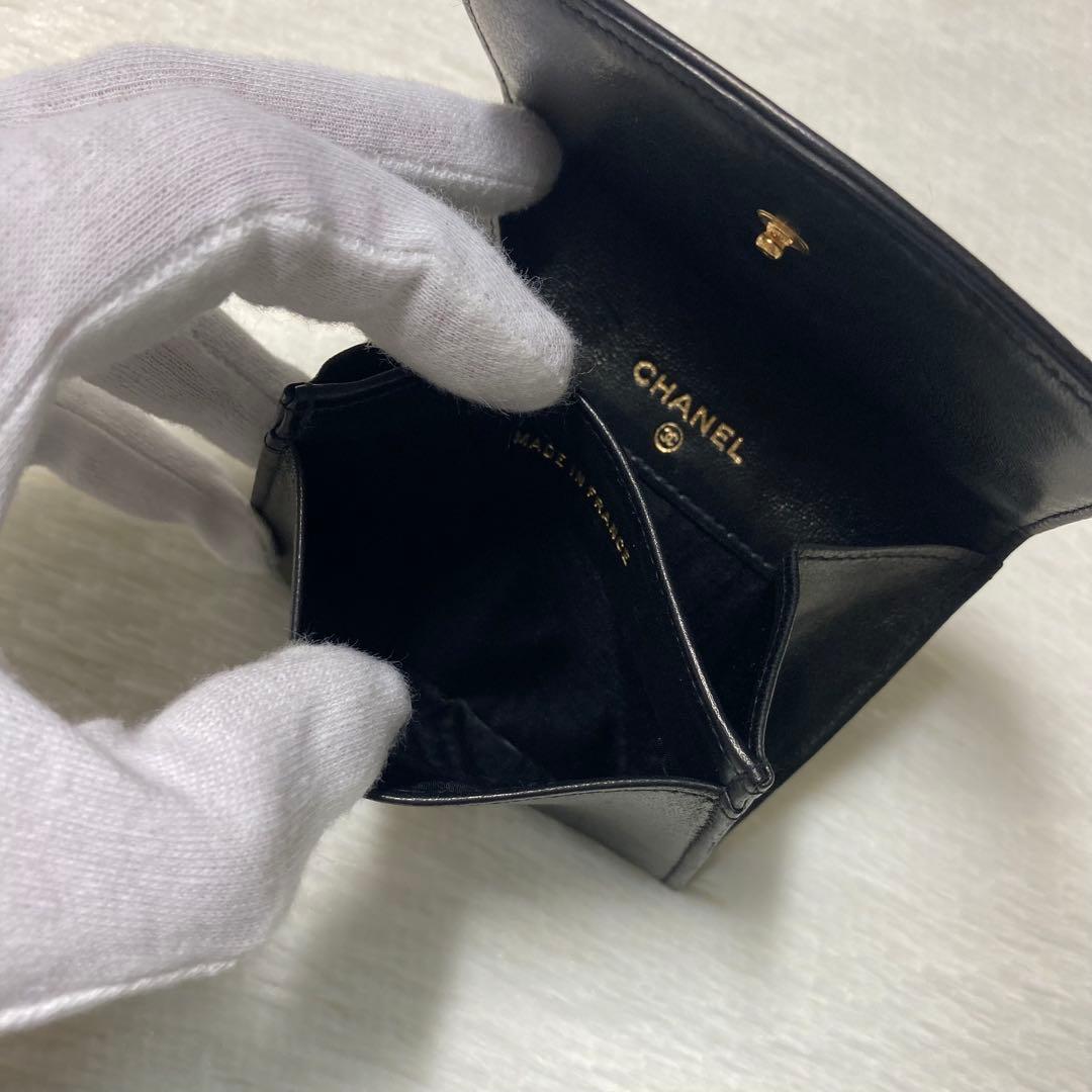 最終価格　美品　CHANEL シャネル　財布　小銭入れ　ケース　ラム