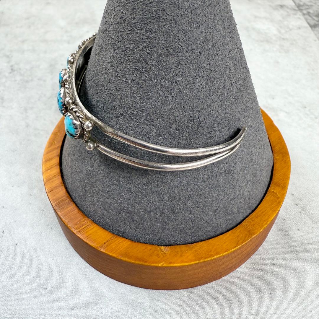 Indian Jewelry 5連ターコイズシルバーバングル vintage