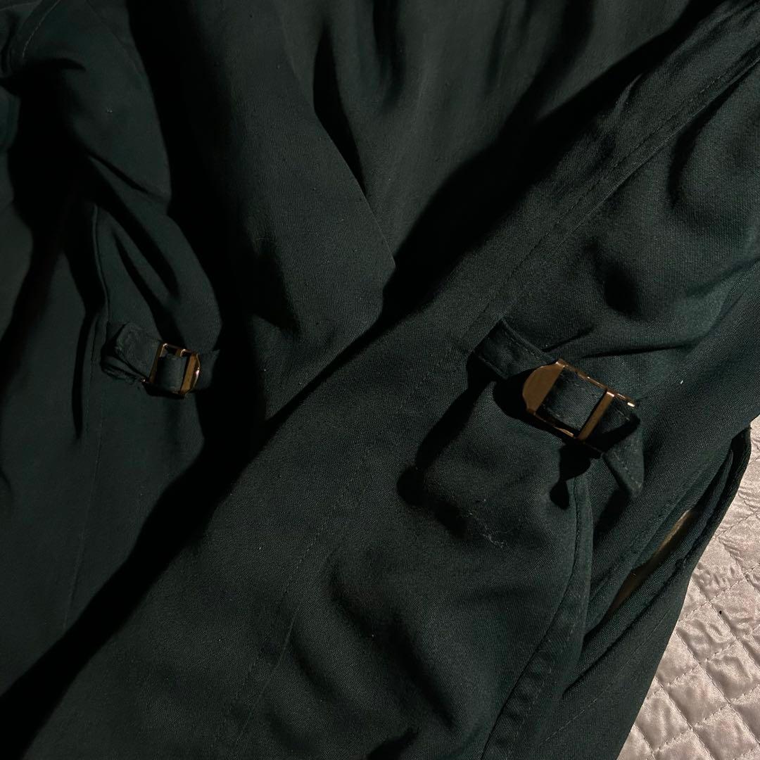 50s VINTAGE USA レーヨンギャバキルティングジップジャケット 中綿