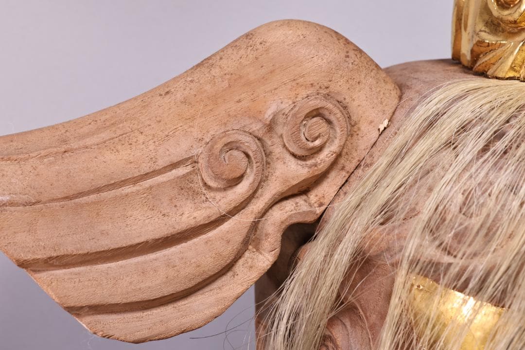 伝統工芸品 特大 郷土民芸品 栄秀作 加賀獅子頭 9寸 置物 共箱