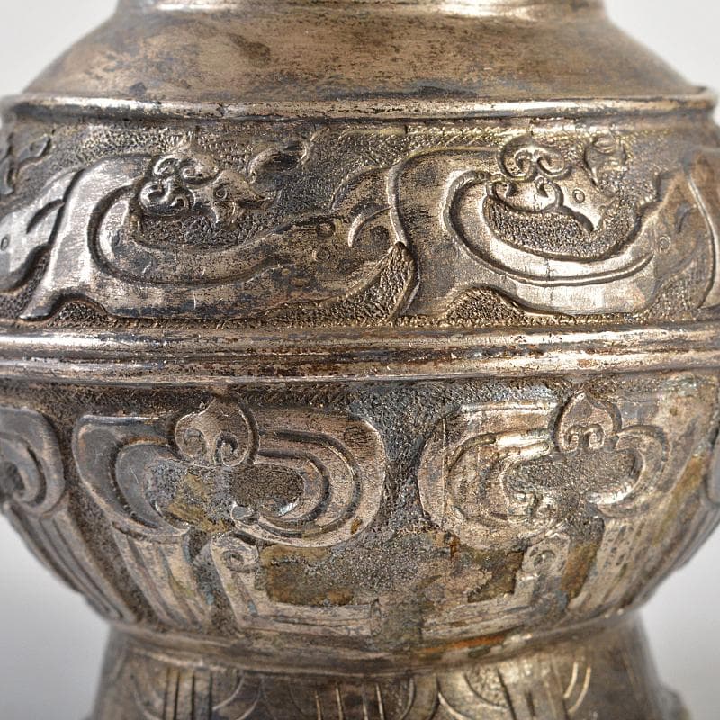 中国 白銅 饕餮文 神獣摘 水注 水滴 V R7117