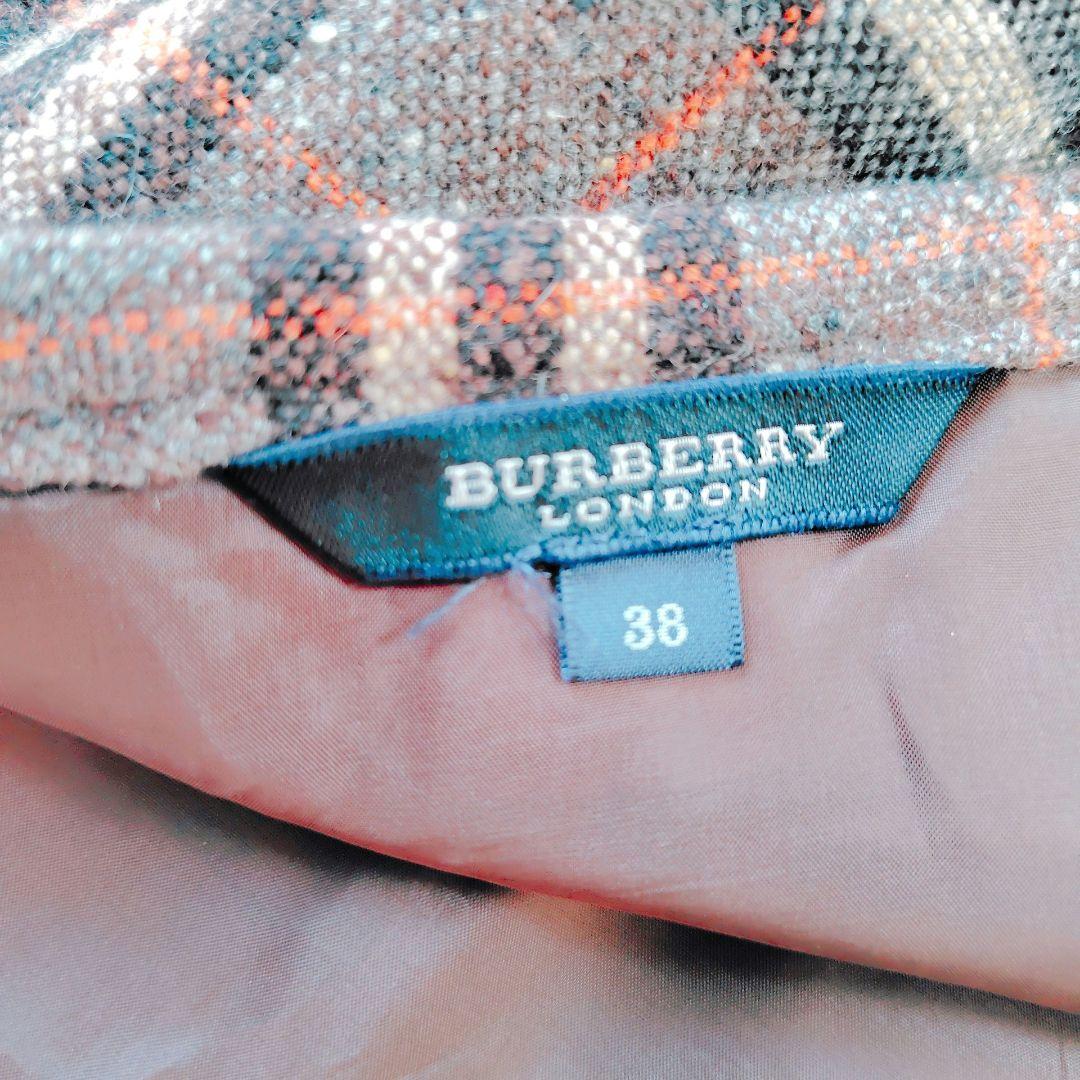 BURBERRY LONDON ツイード チェックスカート ウール カシミヤ混