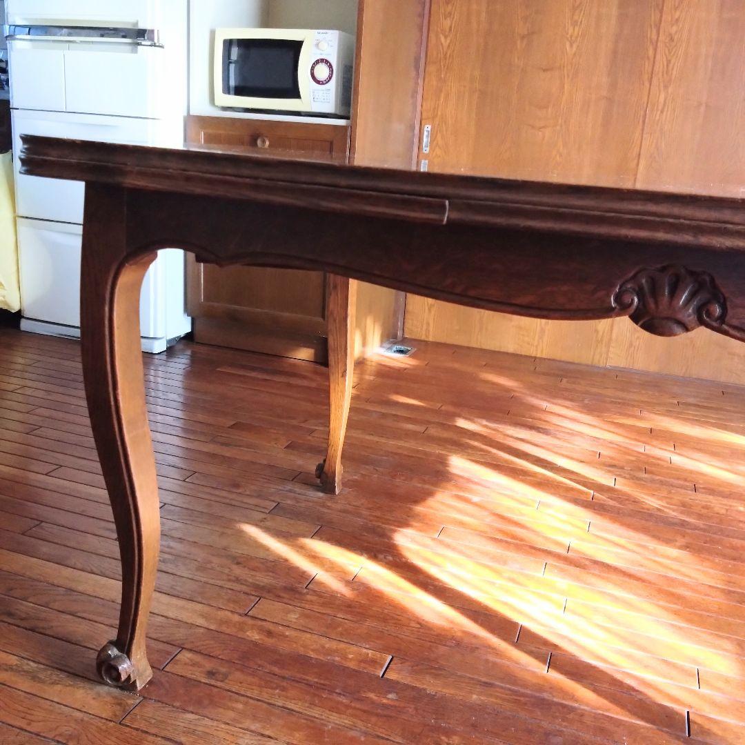 わかば様お取り引き品　 アンティーク　伸長式テーブル　エクステンションテーブル