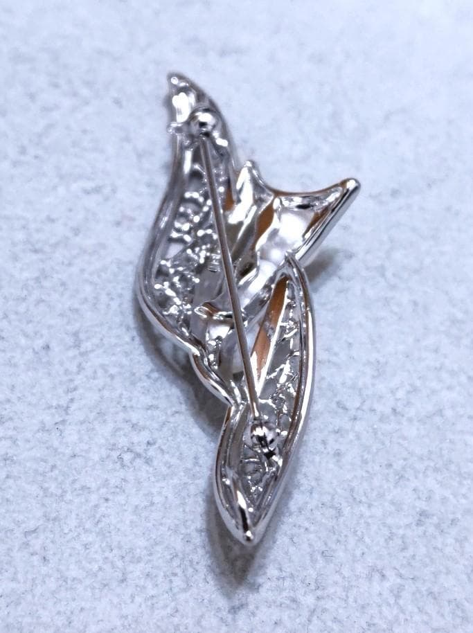 TASAKI 田崎真珠 パール×SILVER ブローチ 40190