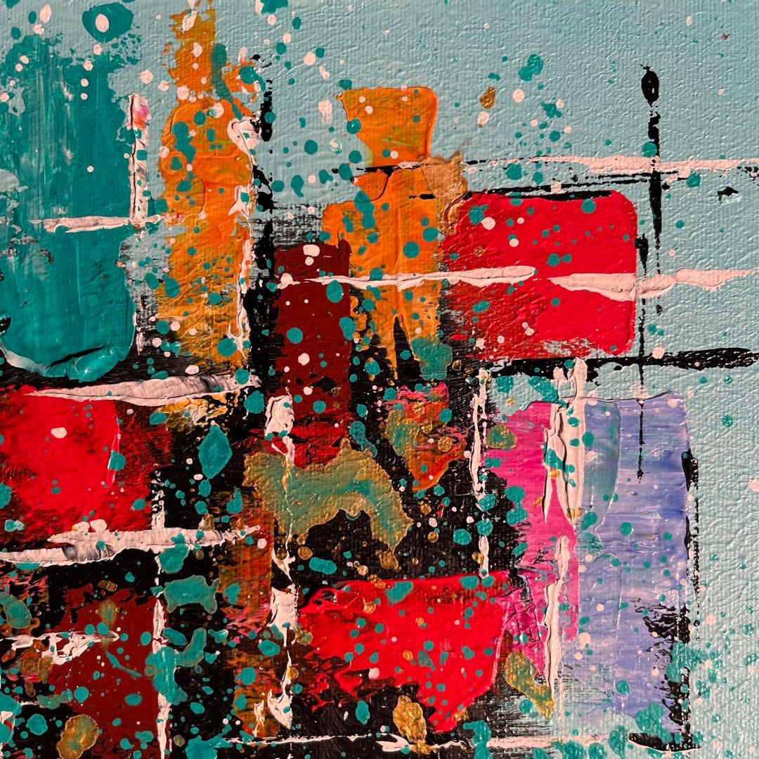 手書き油絵 抽象画 ウォールアート 額付 絵画 インテリア 油彩画