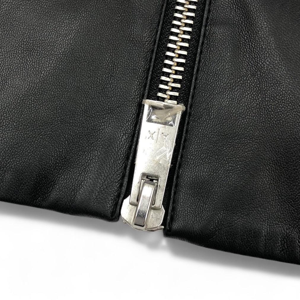 美品 アルマーニ エクスチェンジ フェイクレザー シングルライダース