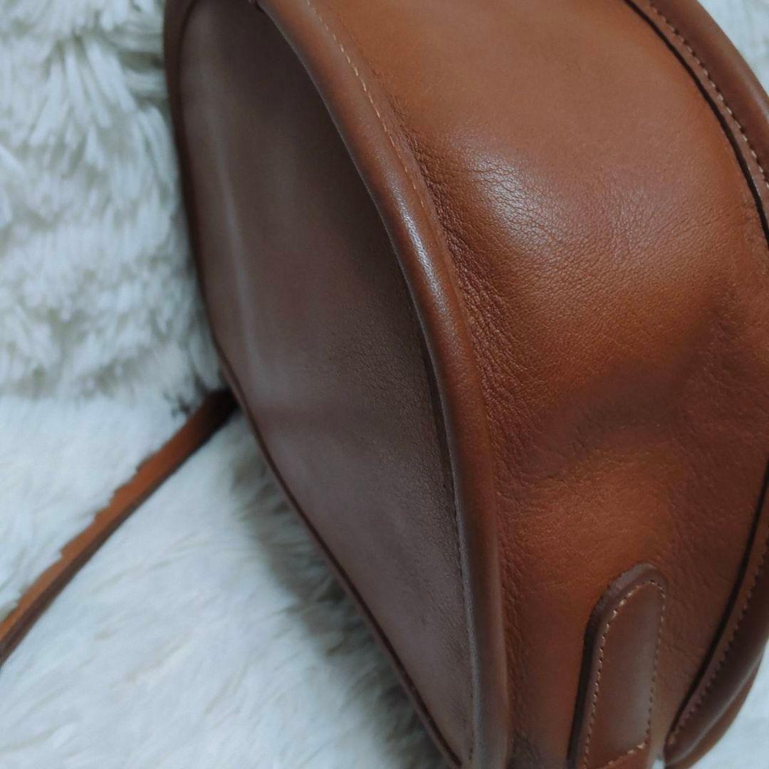 オールドコーチ 9923 ショルダーバッグ クラブタンレザー ブラウン 美品