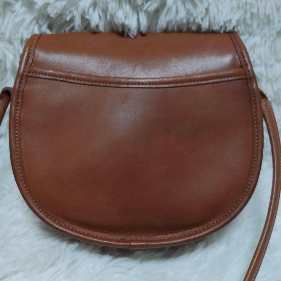 オールドコーチ 9923 ショルダーバッグ クラブタンレザー ブラウン 美品