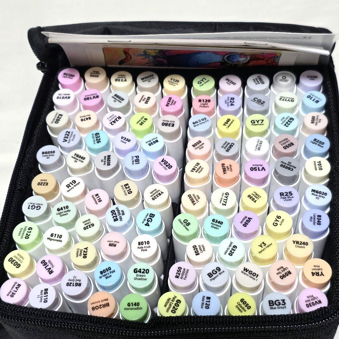 ohuhu イラスト マーカーペン 96薄色 筆・太字 Ohuhu公式 マーカーペン