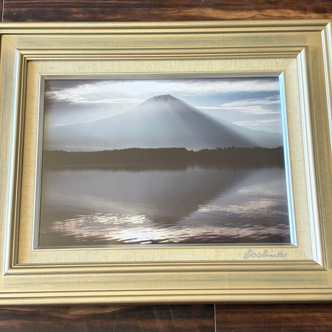 写真「天界からの光」Joshua 額装 富士山 自然 風景