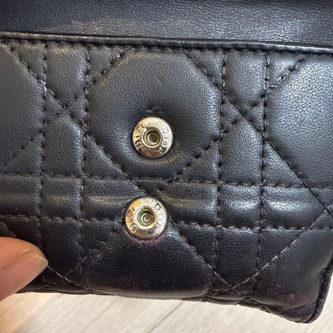 Lady Dior Lotus ウォレット　カナージュラムスキン