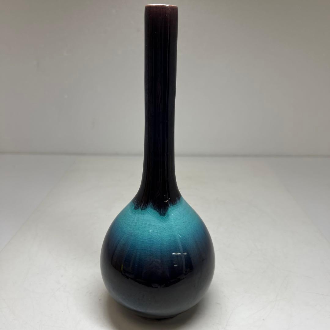人間国宝　九谷正彦（八十吉）花瓶　高さ22.5㎝　東Y7-0630①タサオ