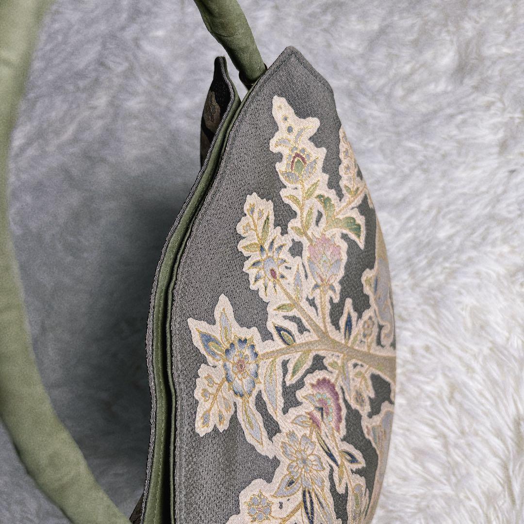 岡重 OKAJIMA オカジマ 京都 ハンドバッグ 和装 刺繍 日本製 絹 象