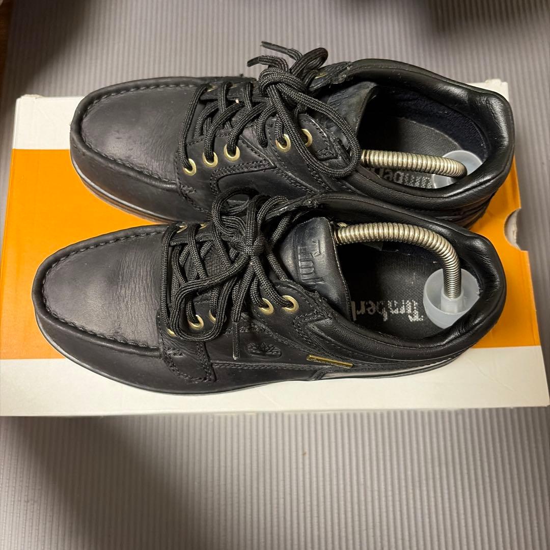Timberland ブラックモカシンシューズ