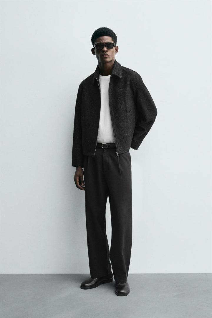 ZARA ザラ シャイニーテクスチャージャケット M