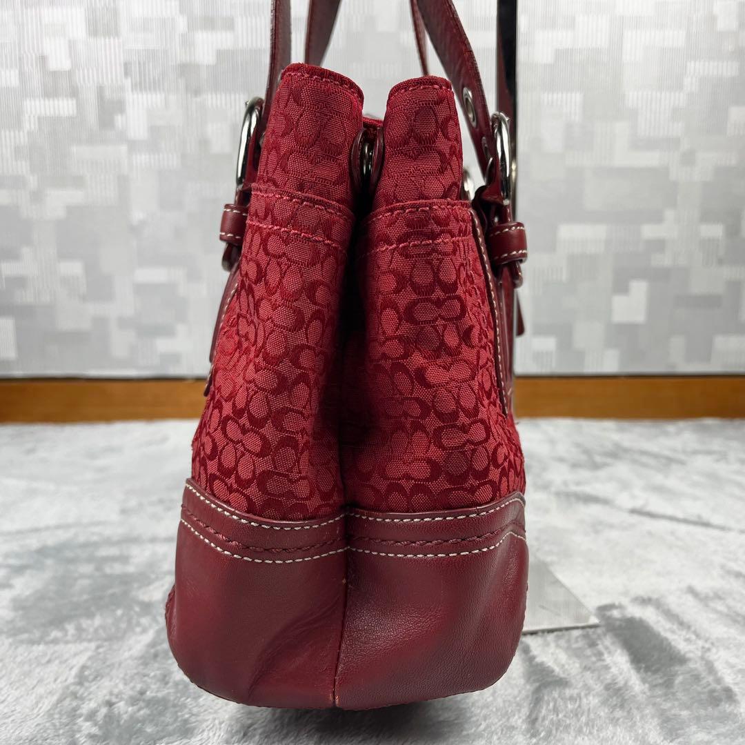 COACH コーチ ハンドバッグ シグネチャー レッド 赤